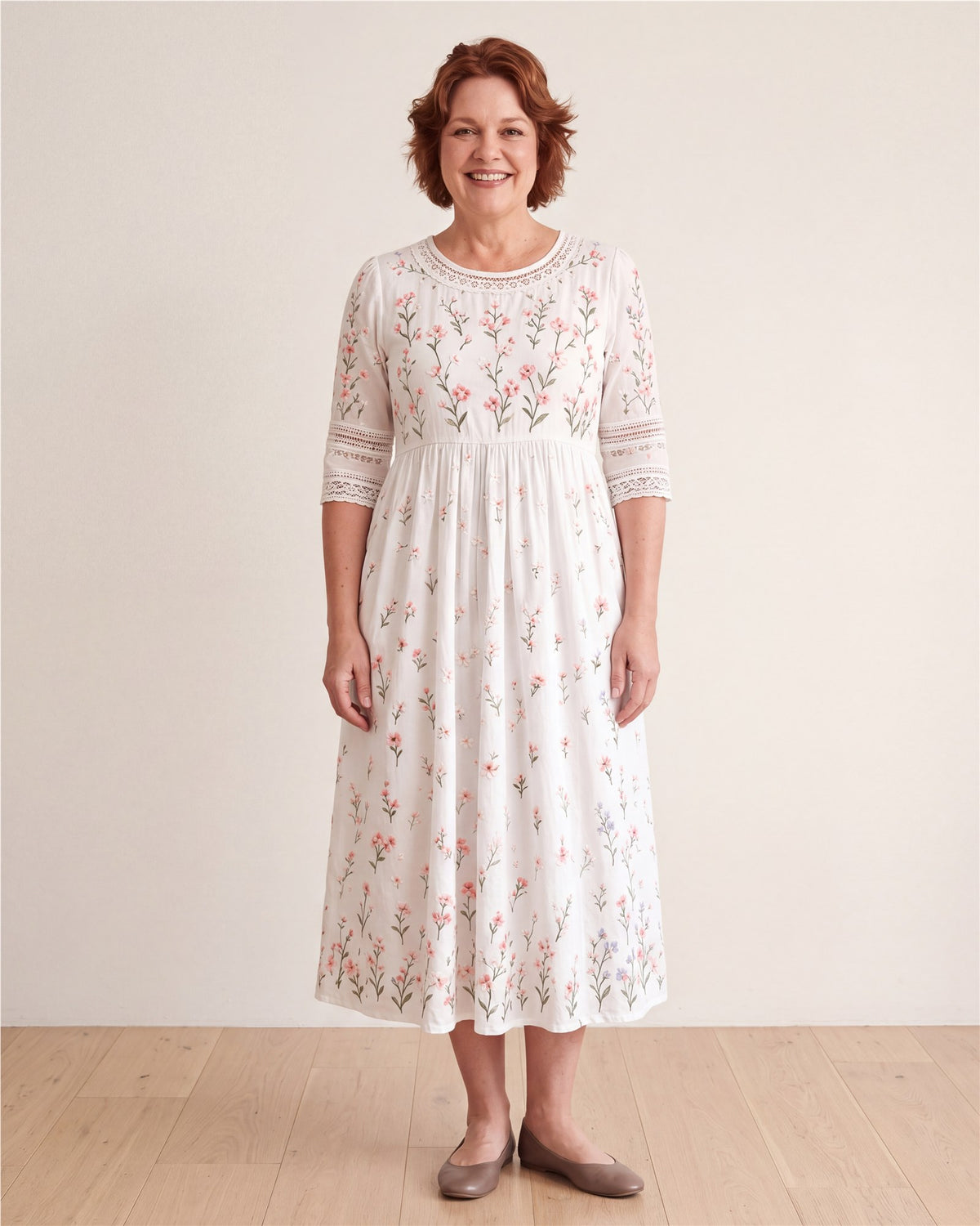 Whispering Wildflower Pocket Midi Dress