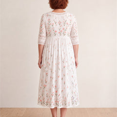 Whispering Wildflower Pocket Midi Dress – back view