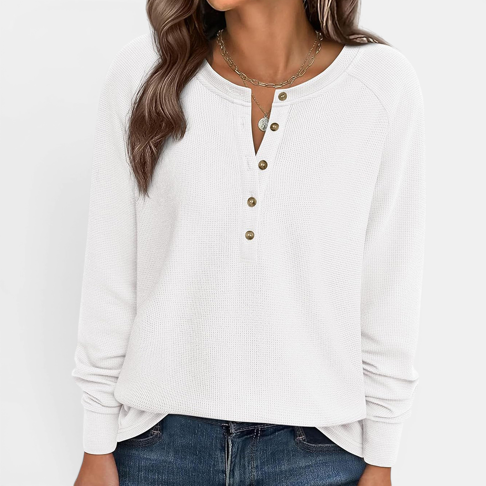 DUTCH™ – Cozy Waffle Knit Henley Top