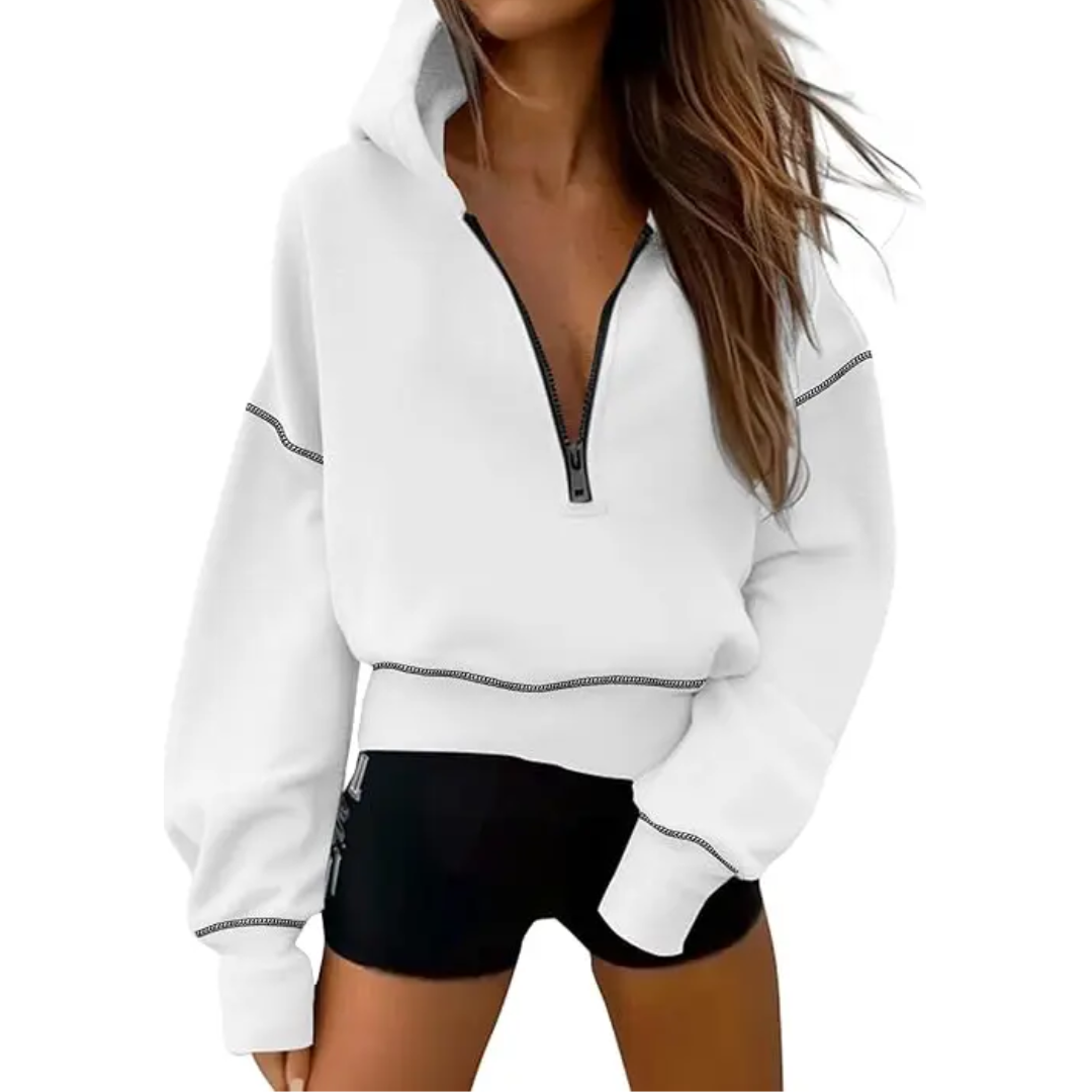 BRODIE™ – Cozy Half-Zip Cropped Pullover Sweatshirt