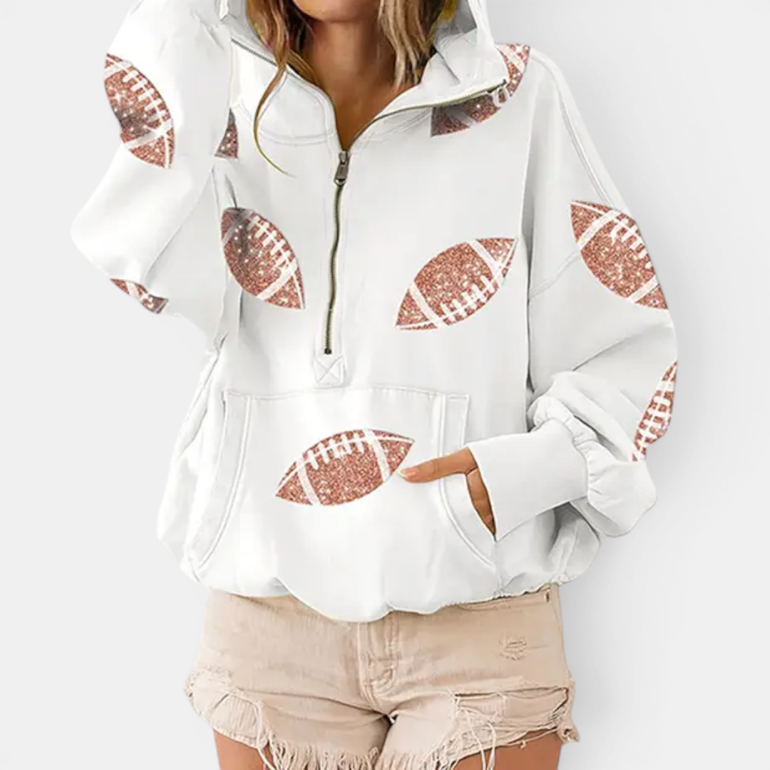 RYANN™ – Game Day Football Print Hoodie