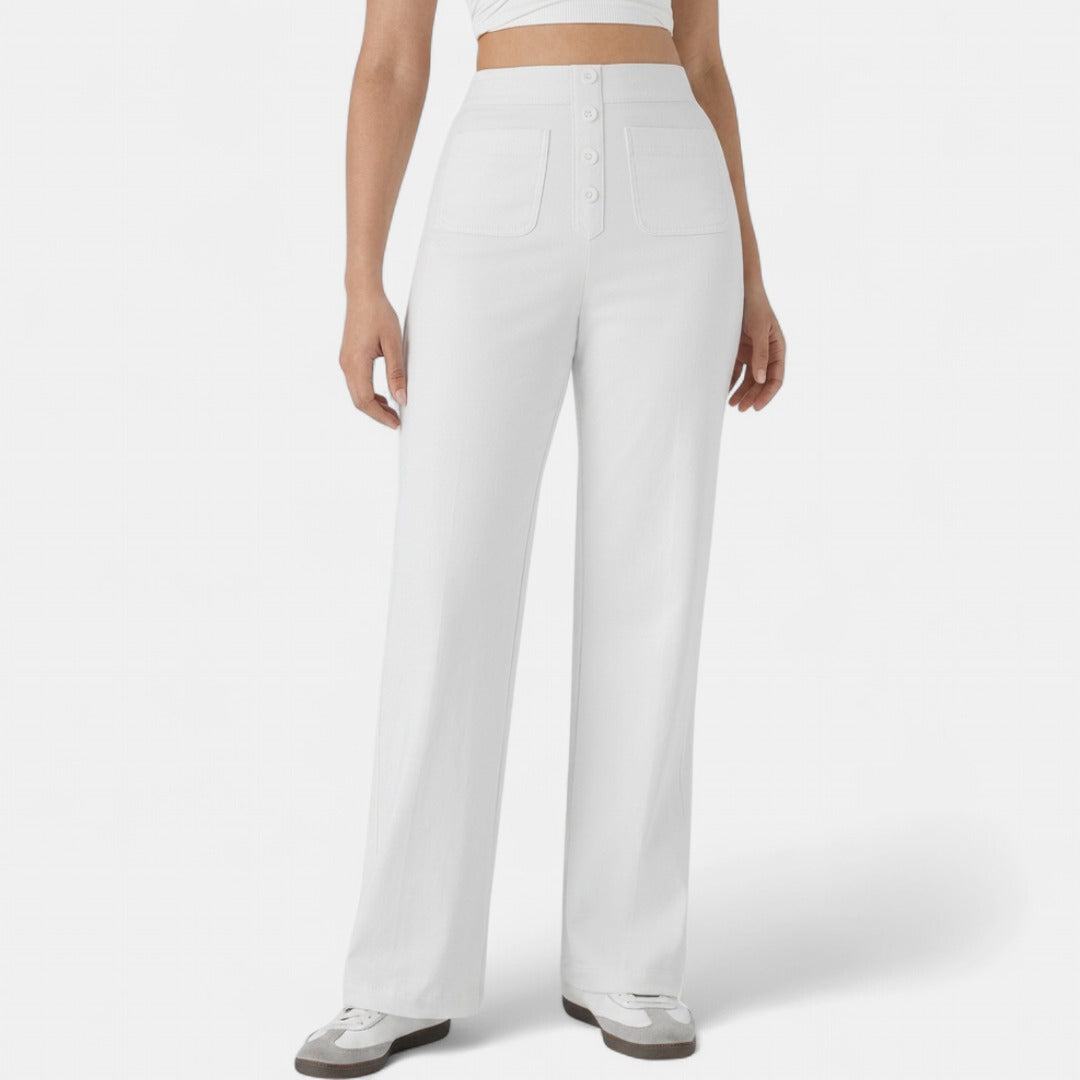 BRIXLEY™ – Relaxed High-Waist Straight-Leg Pants