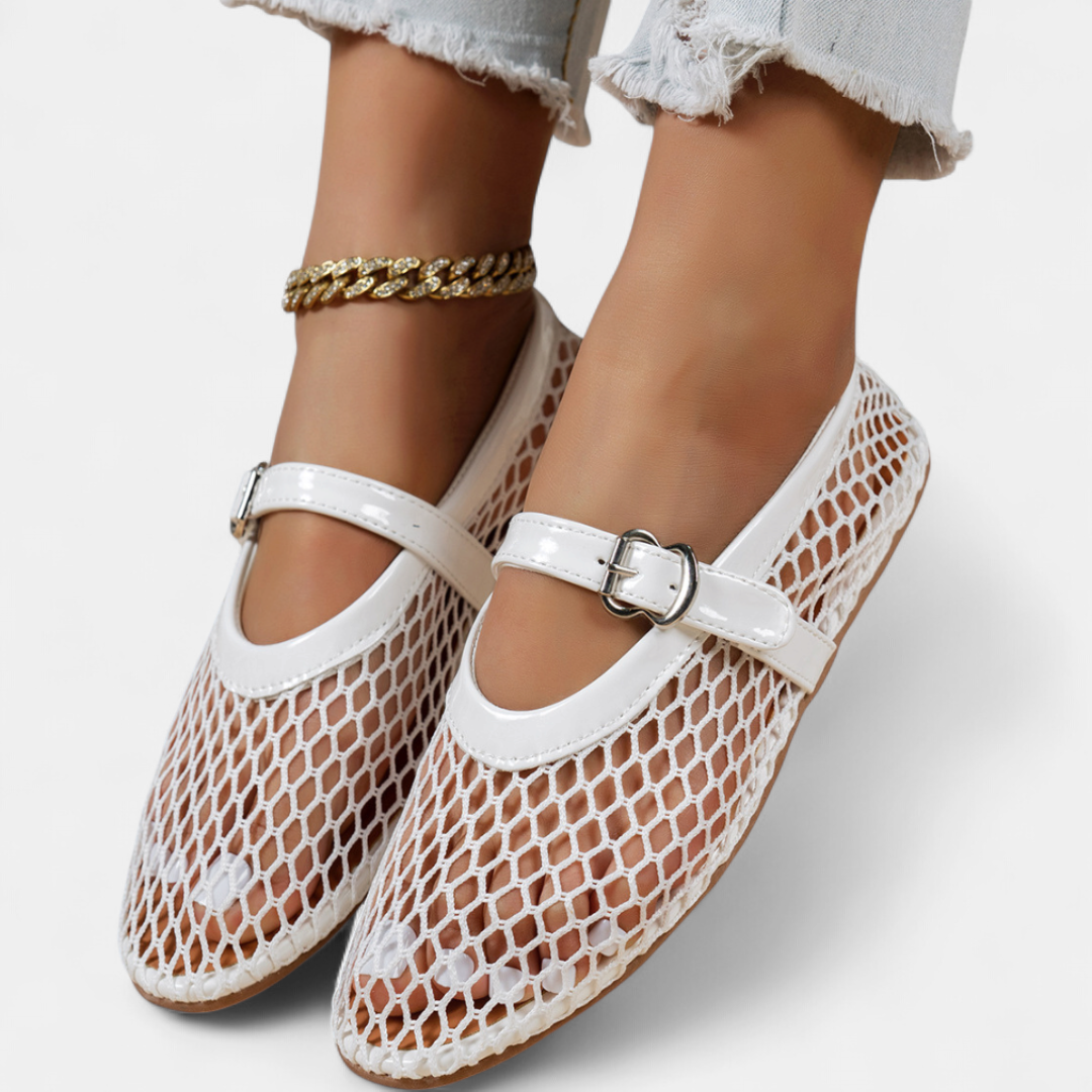 DARIENNE™ – Mesh Hollow-Out Flat Sandals