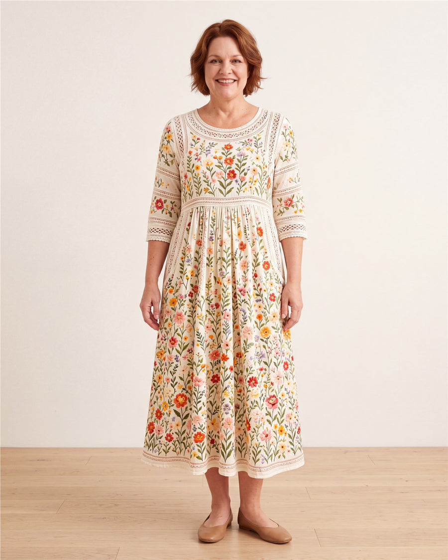 Wildflower Meadow Charm Midi Dress – view 1