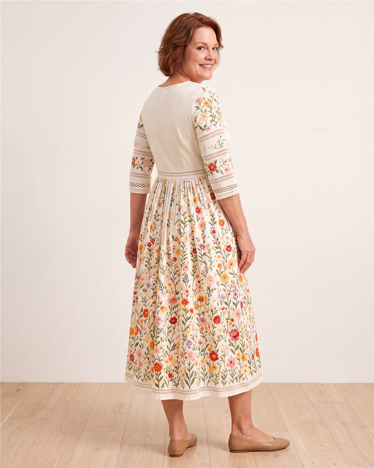 Wildflower Meadow Charm Midi Dress – view 2