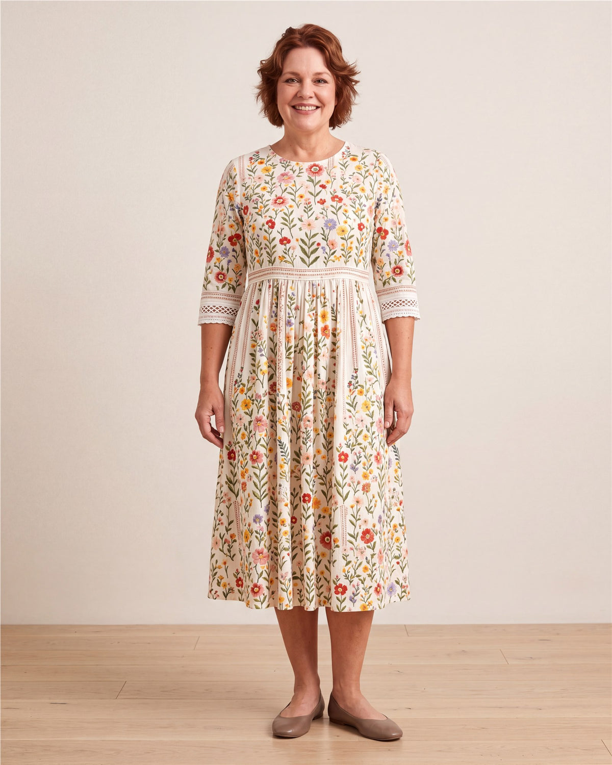 Wildflower Meadow Charm Midi Dress – view 4