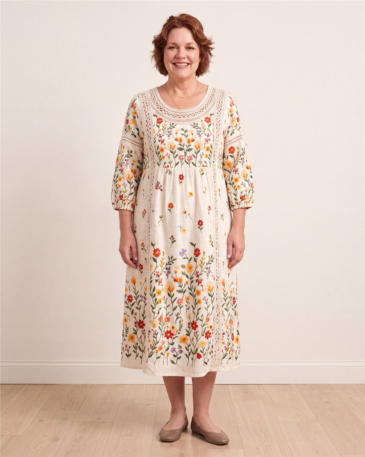 Wildflower Meadow Charm Midi Dress – view 5