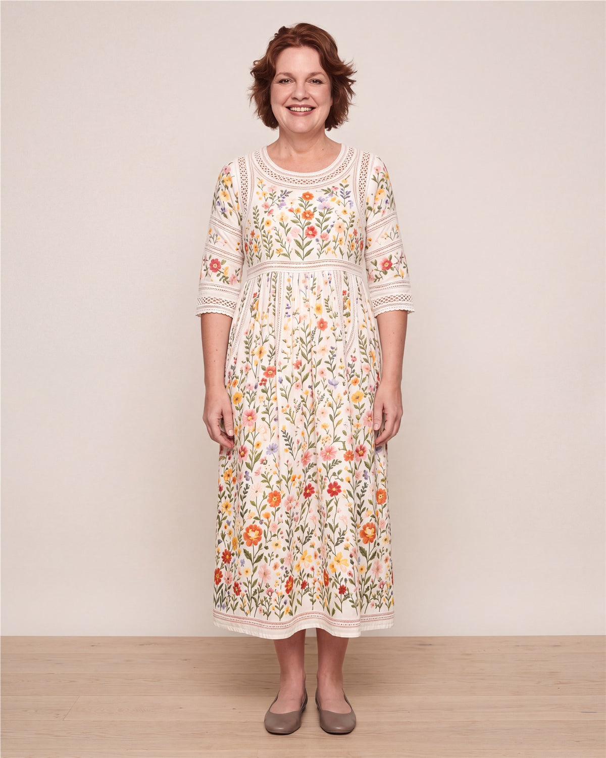 Wildflower Meadow Charm Midi Dress – view 6