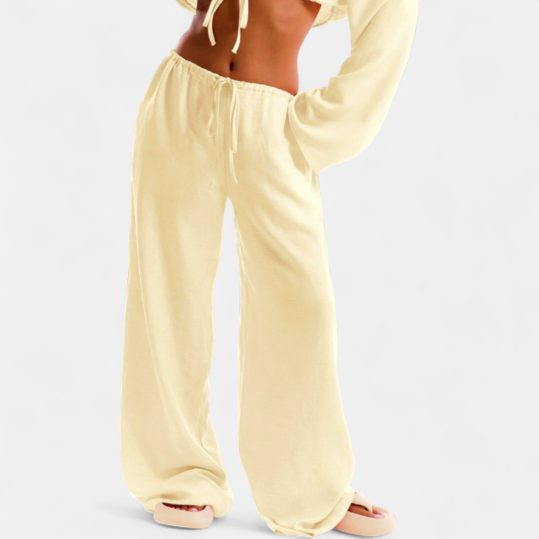 SOLÈNE™ – Relaxed Wide Leg Casual Pants