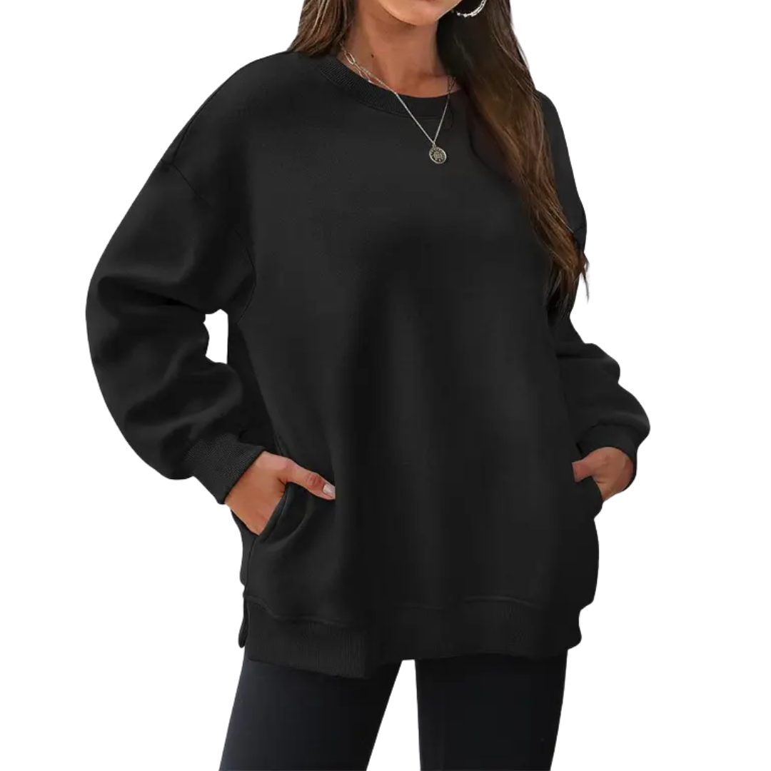BRENLEY™ – Cozy Oversized Fleece Crewneck Pullover