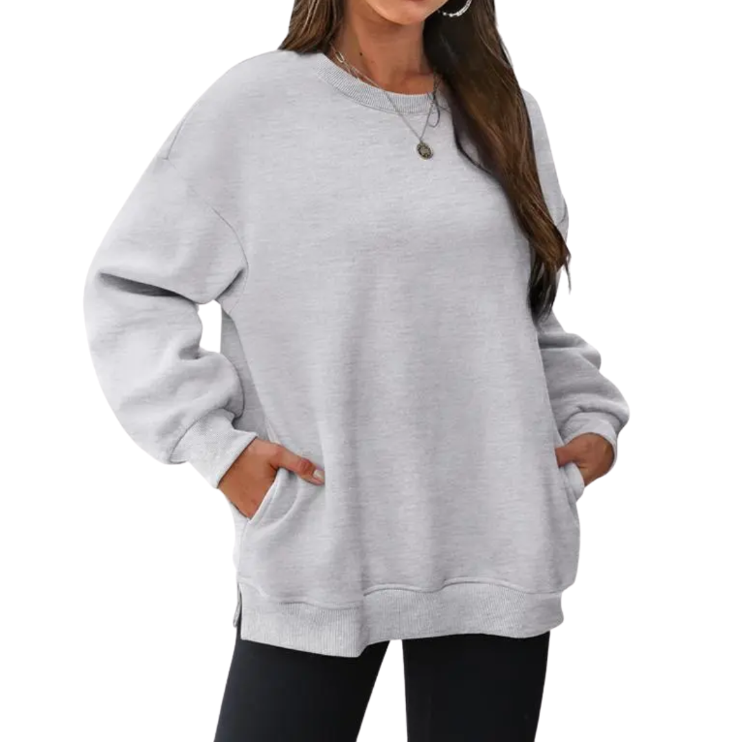 BRENLEY™ – Cozy Oversized Fleece Crewneck Pullover
