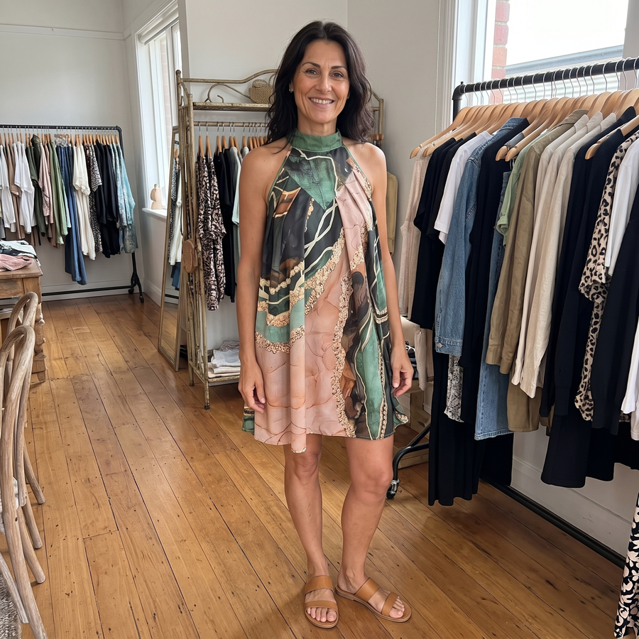 Paloma dress styled in the Alenne boutique