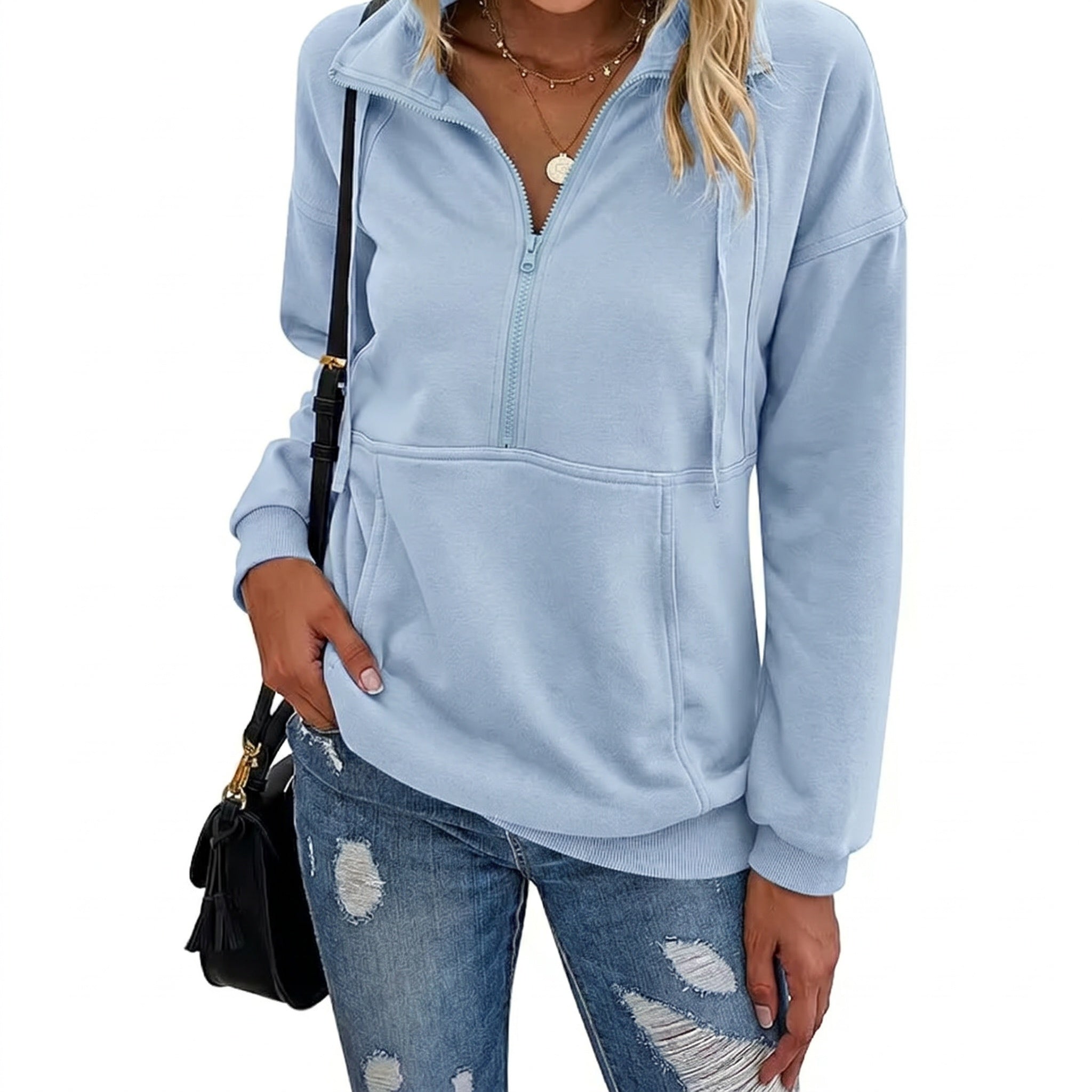 STEVIE™ – Cozy Half-Zip Fleece Sweatshirt